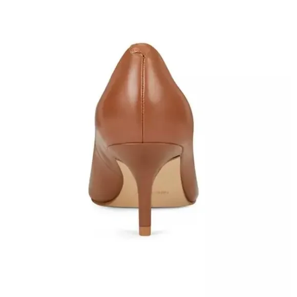NWT Nine West Arlene Kitten Heel Pointy Toe Pumps brown sz 9 - Picture 3 of 6